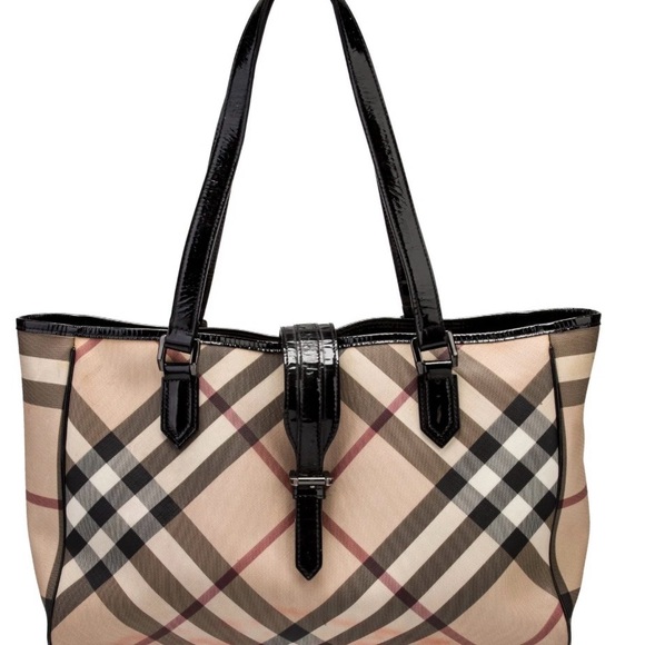 Burberry Tan and Black Checkered Shoulder Bag - Picture 6 of 6